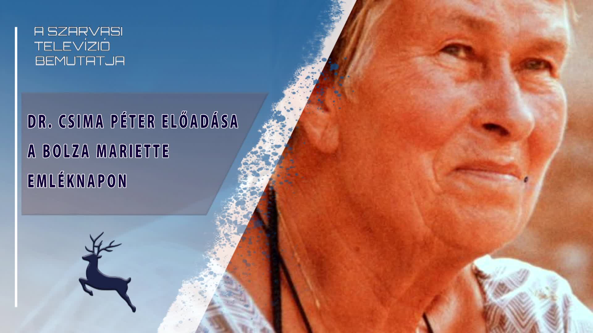 dr. Csima Péter előadása a Bolza Mariette Emléknapon (2026.10.16)