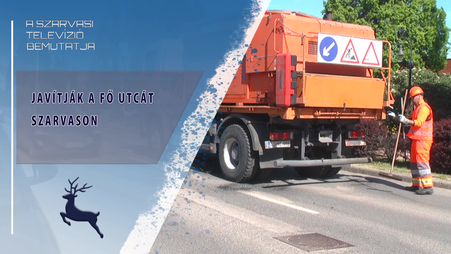 Javítják a fő utcát Szarvason (2026.04.23)