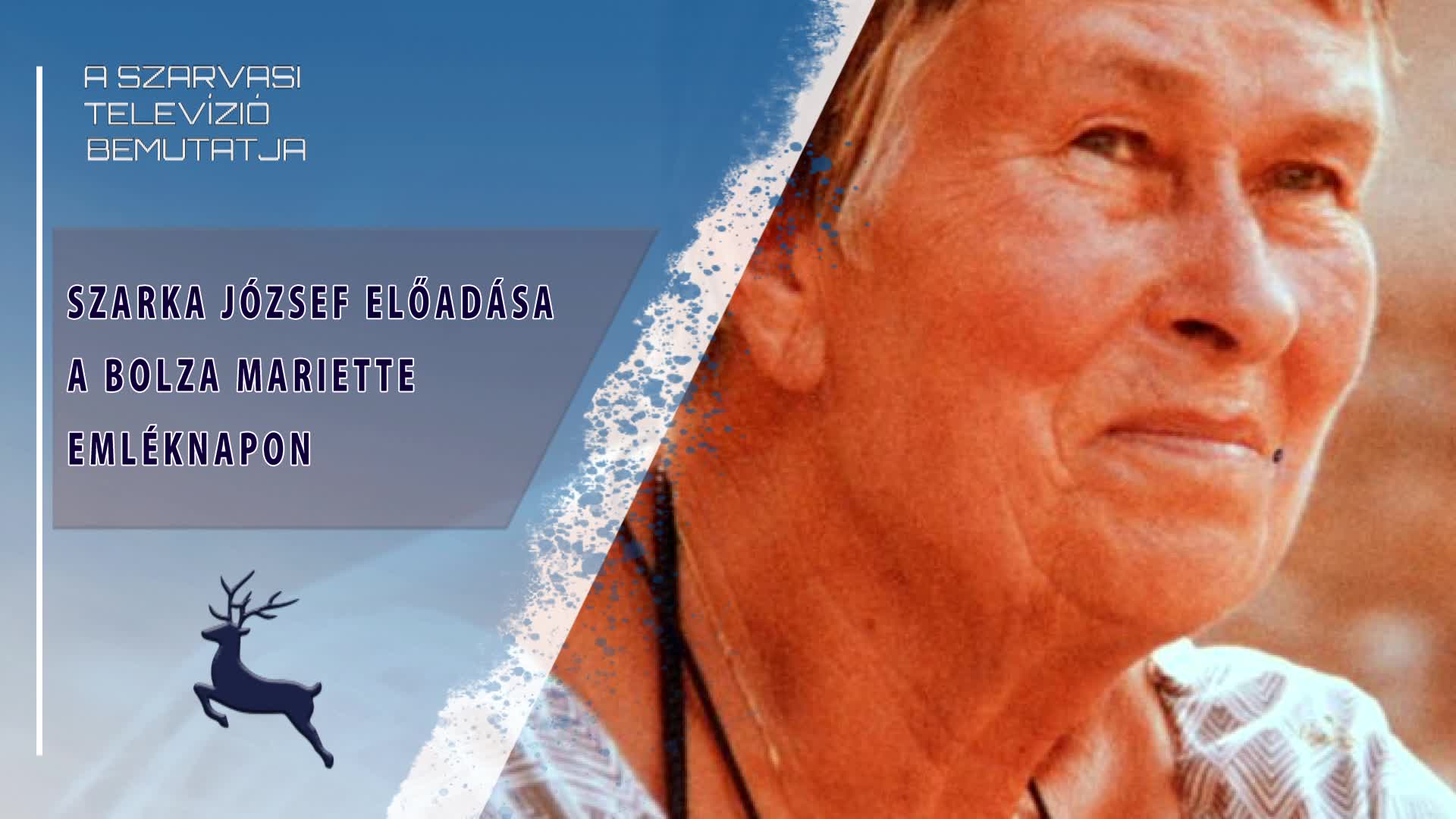 Szarka József előadása a Bolza Mariette Emléknapon (2026.10.16)