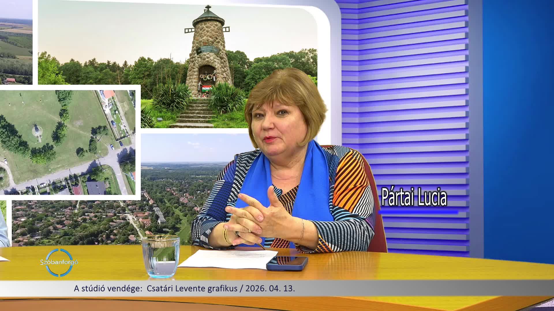 Szóbanforgó, a stúdió vendége:  Csatári Levente grafikus 