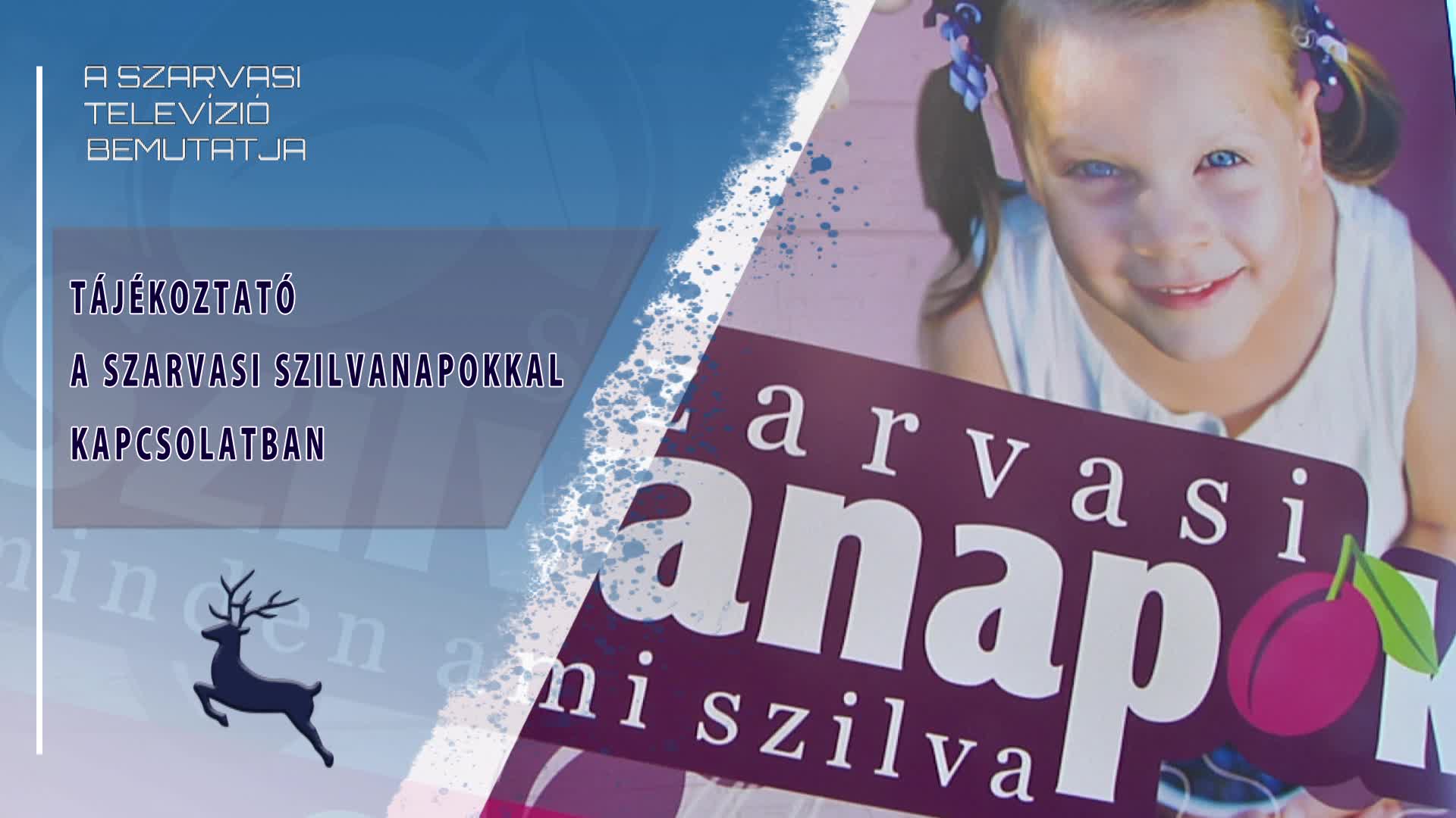 Tájékoztató a Szilvanapokkal kapcsolatban (2026.09.02)