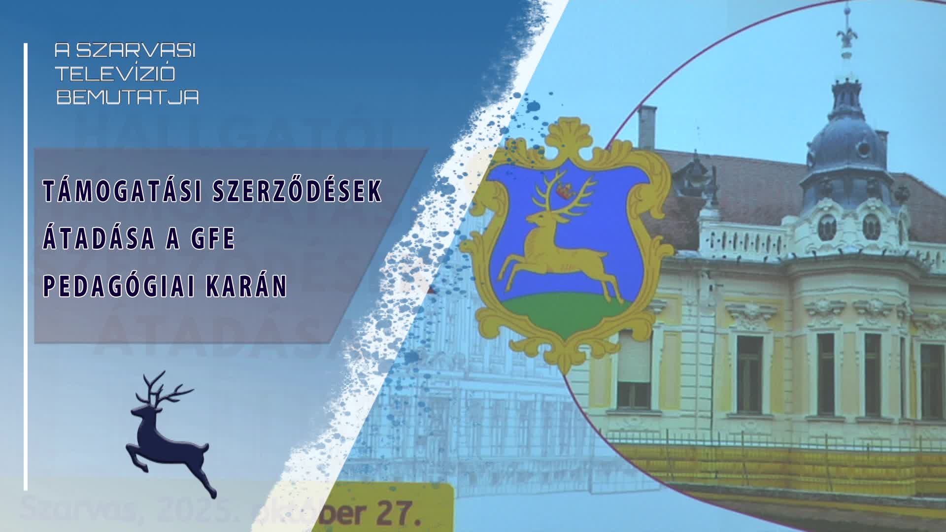 Támogatási szerződések átadása a GFE Pedagógiai Karán (2025.10.27)